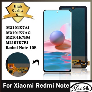 Super AMOLED แผงหน้าจอสัมผัสดิจิทัล LCD สําหรับ Xiaomi Redmi Note 10 M2101K7AI M2101K7AG Redmi Note 10S Note10S