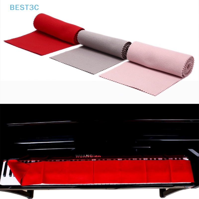 Best3c ผ้าคลุมคีย์บอร์ดเปียโน ผ้าฝ้าย สีแดง กันฝุ่น สําหรับเปียโน 88 คีย์
 ขายดี