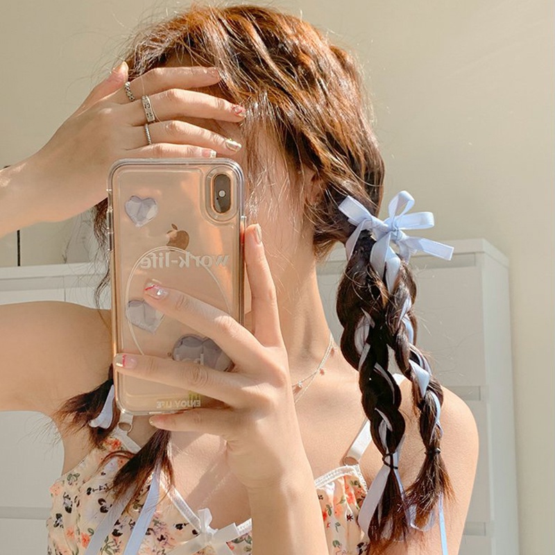 กิ๊บติดผม ริบบิ้นถัก รูปปากเป็ด ประดับโบว์ สีพื้น หรูหรา เป็นที่นิยม แฟชั่นแฟรี่ สําหรับผู้หญิง