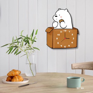  😻cute bear clock น่ารักหมีนาฬิกาแขวน การ์ตูนห้องเด็กนาฬิกา น่ารักนาฬิกาแขวน ตกแต่งนาฬิกา