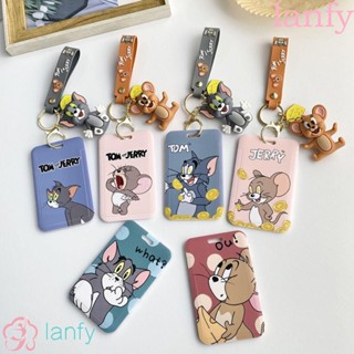 Lanfy กระเป๋าใส่บัตรเครดิต ลาย Tom&amp;Jerry Kawaii สําหรับผู้หญิง