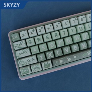 Spring Outing Keycaps XDA/Cherry Profile Matcha สีเขียวนม สวนพฤกษศาสตร์ PBT Dye Sub ปุ่มกดคีย์บอร์ดเชิงกล Keycap