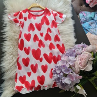 Carter Dress หัวใจ ผ้าcotton+poly