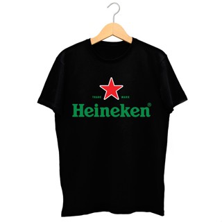 ใหม่♣Aaa♣ Heineken เสื้อยืดลําลอง แขนสั้น พิมพ์ลายกราฟฟิคเบียร์ สีดํา แฟชั่นสําหรับผู้ชาย เหมาะกับการเล่นกีฬา ยิม 04 475979