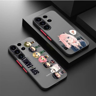 เคสโทรศัพท์มือถือ เนื้อแมตต์ กันรอยนิ้วมือ ลายการ์ตูนครอบครัว สําหรับ Samsung S8 S9 S10 S10E S10 Lite S20 S20FE S21 S22 S23 S32 Plus Ultra 5G A32 A53 J6 M51 5G