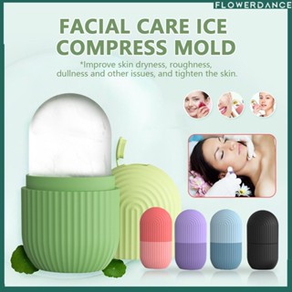 Ice Face Roller Face Eye Reusable Beauty Ice Facial Contour Roller Face Skin Care ซิลิโคน Stick Face Mold Flower