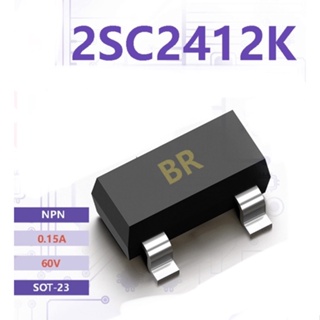 5ตัว 2SC2412K SOT-23 ซิลค์สกรีน BR ทรานซิสเตอร์สองขั้ว NPN ประเภท patch triode