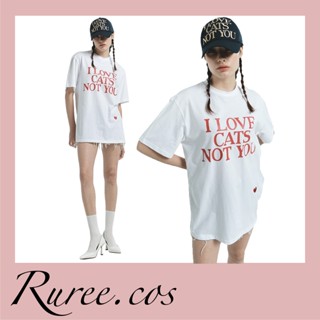 พร้อมส่ง  พร้อมส่ง Itzavibe - I Love Cat Red Lettering พร้อมส่ง  Tshirt