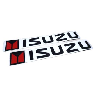 *แนะนำ* 2แผ่น ขนาด 6.5x40 cm ISUZU  สติกเกอร์สร้างติดด้านข้างซ้าย-ขวา สำหรับ ISUZU ทุกรุ่น