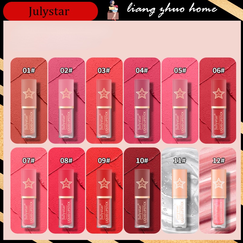 Julystar ลิปสติก เนื้อแมตต์ กันน้ํา ติดทนนาน