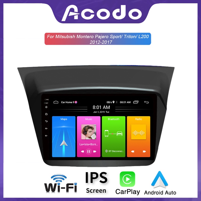สําหรับ Mitsubishi Montero Pajero Sport/Triton/L2OO 2012-2017 Android รถสเตอริโอสนับสนุน Carplay And