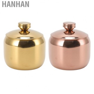 Hanhan Stainless Steel Seasoning Container Round Shape Stainless Steel Condiment Container  Grade with Lid for Home Kitchen for