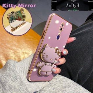 Andyh เคสโทรศัพท์มือถือ แบบกระจก พับได้ ลายการ์ตูน Hello Kitty สําหรับ OPPO F11 Pro A9 2019 A9x