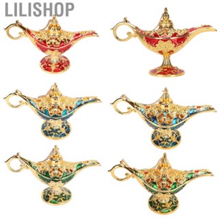 Lilishop Arabian Genie Lamp  Alloy Magic Genie Lamp Widely Used  for Bedroom