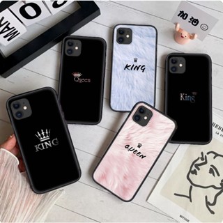 เคสโทรศัพท์มือถือ TPU แบบนิ่ม ลาย 61F king and queen สําหรับ iPhone X XS 11 Pro Max 14 plus