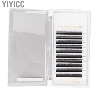 Yiyicc D Curl Lash Extensions  8‑12mm Length 0.07mm Thickness 6D Eyelash Extensions Easily   for Makeup Salon