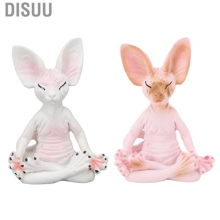 Disuu Meditate Statue  Meditate Figurine Clear Texture for Office