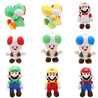 ตุ๊กตายัดนุ่น Super Mario Bros Standing Mario Luigi Banktoad Mailtoad Yoshi ของเล่นสําหรับเด็ก 15-25 ซม.