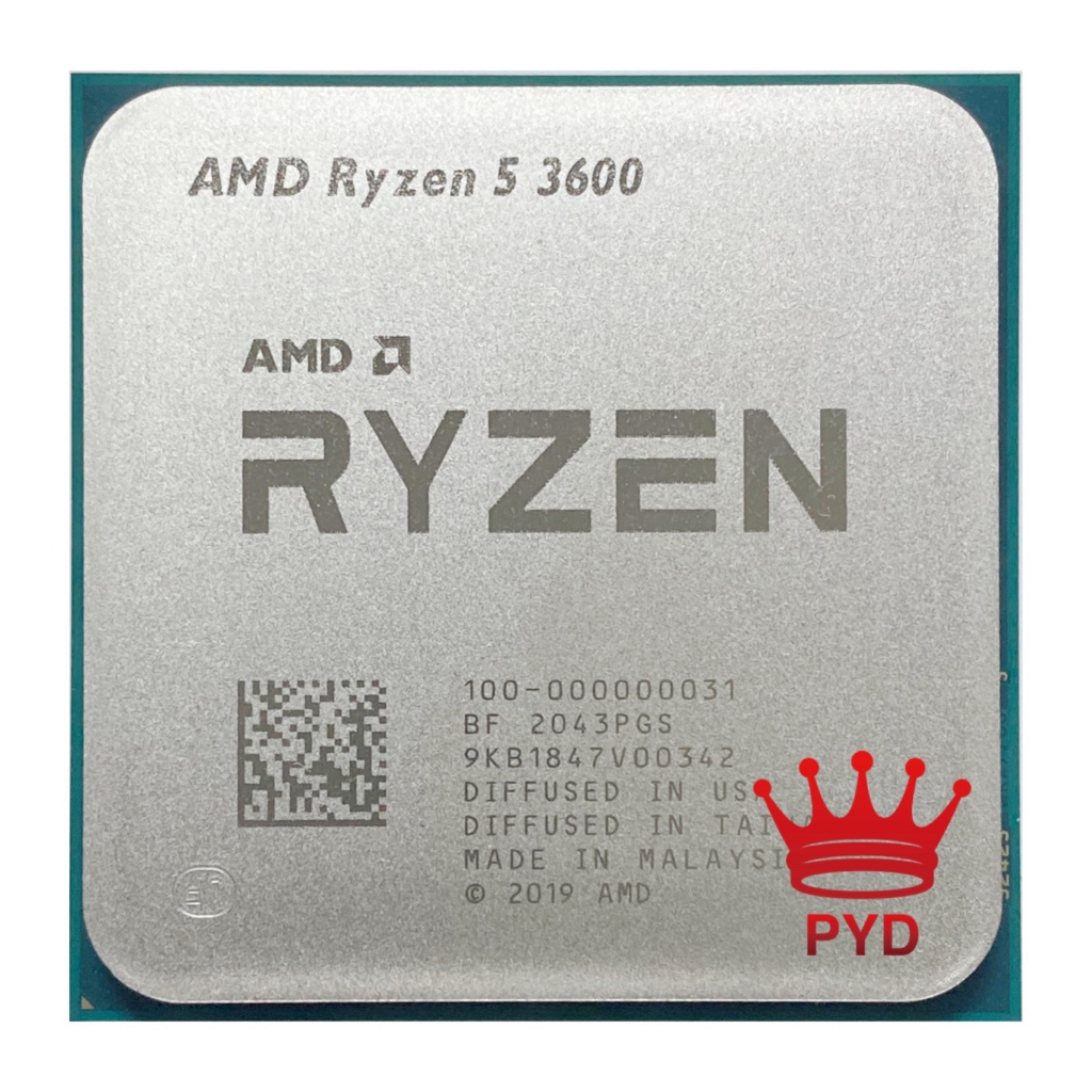 หน่วยประมวลผล CPU AMD Ryzen 5 3600 R5 3600 Six-Core สิบสองเกลียว 3.6 GHz 7NM 100-000000031 ซ็อกเก็ต AM4 U2JS 65W L3 = 32 เมตร