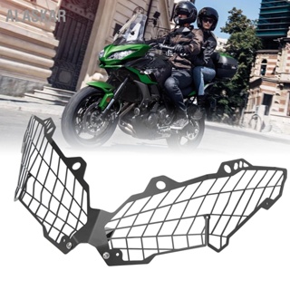 ALASKAR ไฟหน้ารถจักรยานยนต์ Guard Grill สีดำไฟหน้าตาข่ายย่างสำหรับ Versys 650 300R 1000