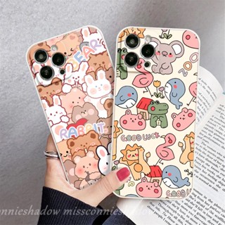 เคสโทรศัพท์มือถือ แบบนิ่ม ลายการ์ตูนหมี และกระต่าย สําหรับ Realme 9i C20 C33 C30 C35 C31 C12 C21Y C11 10 C3 C21 C25Y C25 C15 5 6i 10 7i C17 9 5i 7 C25s 8i 8 Pro ผ้าคลุม