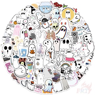 ❉ Q สติกเกอร์ ลาย Ghost Series 01 สีขาว ❉ 100 ชิ้น / เซต แฟชั่น DIY สติกเกอร์ กันน้ํา Doodle