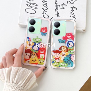 ใหม่ เคสโทรศัพท์มือถือ ซิลิโคนนิ่ม ใส ลายการ์ตูนตลก สําหรับ VIVO Y78+ Y27 Y36 4G 5G Y02t 2023 Y275G