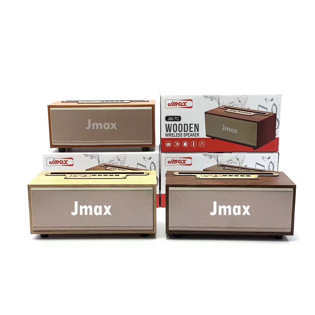 JMAX ของแท้ ดีไซน์ทรงคลาสสิค ลำโพงบลูทูธไร้สาย เสียงดี เบสหนัก  ตั้งโทรศัพท์ได้และพกพาสะดวก