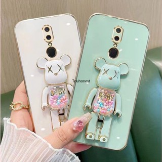 เคส OPPO A9 เคส OPPO A11X เคส OPPO F11 Pro เคส OPPO A9X เคส OPPO A5 2020 เคสซิลิโคน นิ่ม การ์ตูนอะนิเมะ หมีน่ารัก ขาตั้ง เคสโทรศัพท์