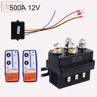 【ONCEMOREAGAIN】Receiver 12V 500A Contactor Dual Wireless For 12V Electric Recovery Winch