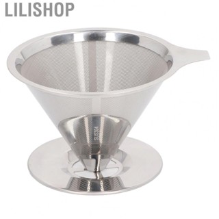 Lilishop Pour Over Coffee Dripper Slow Drip Coffee Filter 304 Stainless Steel for Home