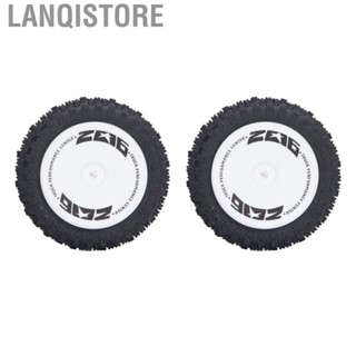 Lanqistore 1/12 RC Car Front Wheel Wear Proof RC Car Front Tire Strong Cushioning Rubber and Plastic Black and White for Maintenance