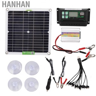 Hanhan 40W Solar Panel Kit With 100A  Controller And DC 12V To 220V 220W Solar Inverter Kit For Outdoor Hiking Cars Boats