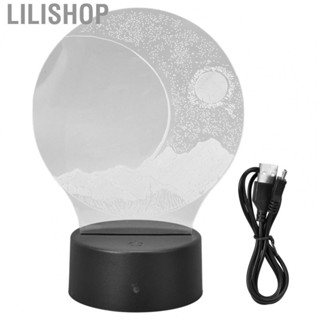 Lilishop Moon 3D Light 7 Color Touch Changing  Night Light Acrylic USB DG