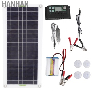 Hanhan Solar Panel Starter Kit  220V 30W Dual USB Female Ports Solar Inverter Kit ABS Energy Saving  for Camping