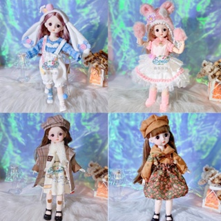 ตุ๊กตา Bjd 1/6 3D 23 ข้อต่อ 30 ซม. พร้อมเสื้อผ้า รองเท้า สําหรับเด็กผู้หญิง