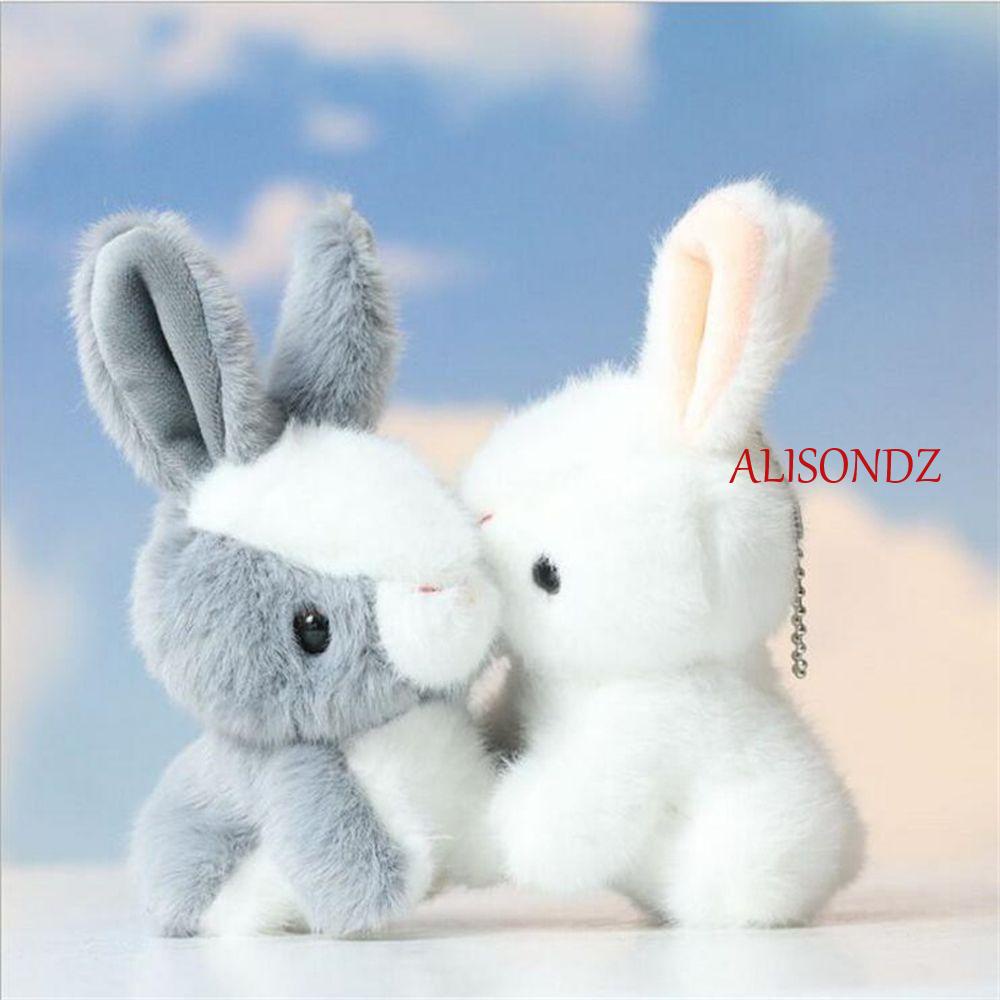 Alisondz พวงกุญแจตุ๊กตากระต่ายน่ารัก จี้ตุ๊กตานุ่ม ยัดไส้ ตกแต่งหลากสี