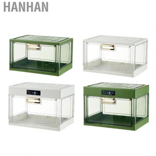 Hanhan Desktop Coffee Glass Holder  PET HIPS Large  Dustproof Stackable Desktop Cup Storage Box  for Dining Room