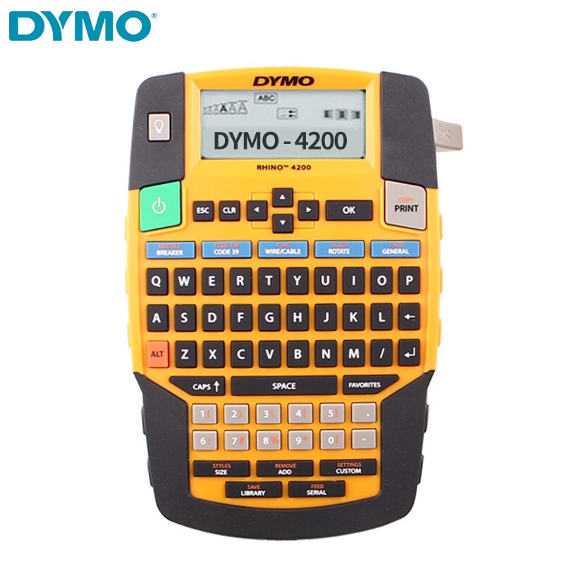 DYMO Rhino 4200 เครื่องทําฉลากอุตสาหกรรมไนลอนยืดหยุ่นเทปฉลากไวนิล 45013 45023 45024 18443 18444 1848