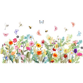 1sheet Gift Waterproof DIY Party PVC Kids Room Spring Summer For Glass Animal Flower Window Sticker