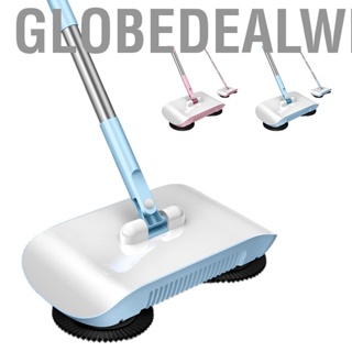 Globedealwin 2 in 1 Vacuum Broom High Efficiency Powerful Manual Vacuum Cleaner Hand Push Sweeper Mop Cleaning Machine