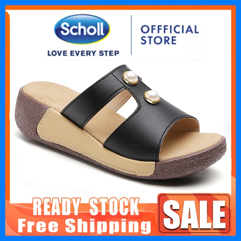 Scholl women shoes Womens scholl รองเท้าหนังลําลอง รองเท้าผู้หญิง Boat Shoes summer Loafers Shoes