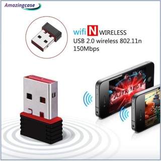 Amaz อะแดปเตอร์การ์ดเครือข่าย Wifi ไร้สาย Usb 2.4g 150 ม. Mini Usb 2.0 Rtl8188 Wifi Dongle 802.11 N/g/b