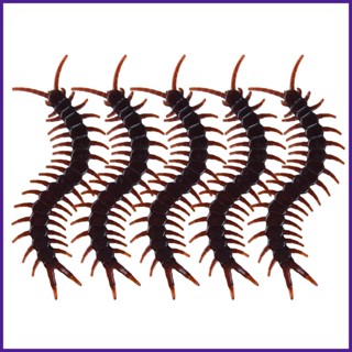 พร็อพของเล่นสยองขวัญฮาโลวีน Millipedes Centipedes 5 ชิ้น