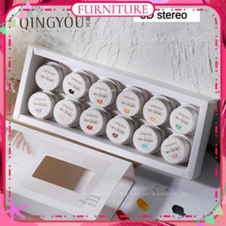 ♕ Qingyou Vatican Micro-carved Flower Nail Polish Gel สามมิติ 3d Soild Relief สีนู้ดกระป๋อง Phototherapy กาวเล็บสำหรับร้านทำเล็บ 12 แบบ FURNITURE