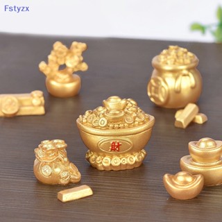 Fstyzx Feng Shui ต้นมงคล Fa Cai นําโชค สีทอง สําหรับตกแต่งบ้าน รถยนต์