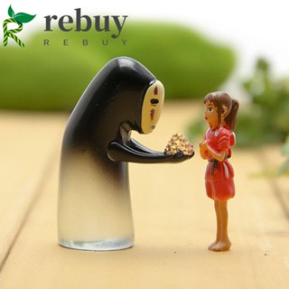 REBUY Ornaments Faceless Man Doll Home Decor Action Figures No Face Man Model Toys Figure Dolls Ghibli Anime Model Toy Resin Miyazaki Hayao Garden Miniatures Spirited Away