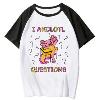 เสื้อยืด พิมพ์ลายอนิเมะ Axolotl 2000s y2k สไตล์ญี่ปุ่น สําหรับผู้หญิง