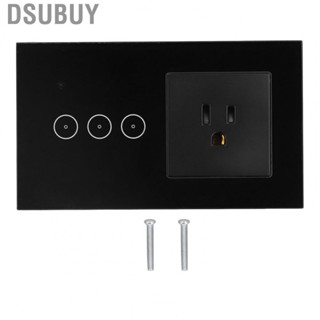 Dsubuy Switch Socket  Wall Panel Protect Circuit US Plug 95‑250V/AC for Home