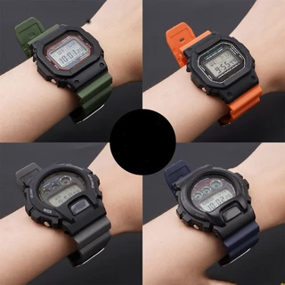 สายนาฬิกาข้อมือ ยางซิลิโคนเรซิ่น 16 มม. แบบเปลี่ยน สําหรับ Casio G-SHOCK DW-6900 5610 DW-5600 5000 GW-M5610 GA-2100